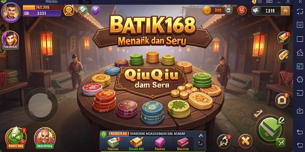 Tampilan gameplay QiuQiu yang seru dan mendebarkan.