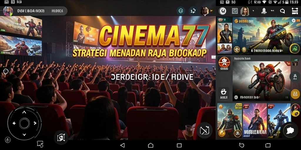Screenshot gameplay menunjukkan pengelolaan bioskop yang menyenangkan.