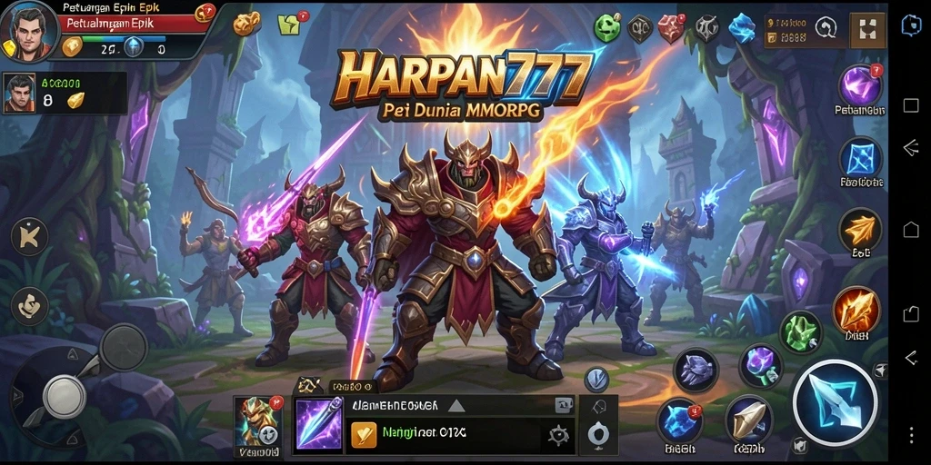 Tampilan gameplay menakjubkan dari HARAPAN777 di dunia MMORPG.