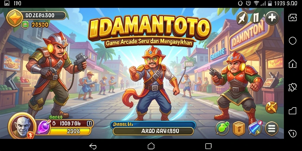 Screenshot gameplay IDAMANTOTO yang menampilkan aksi seru dan warna-warni.