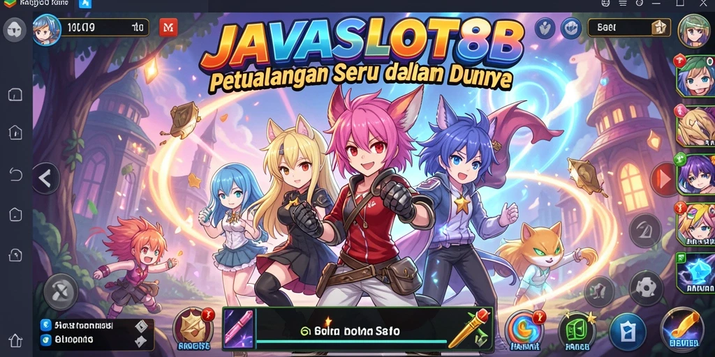 Tampilan gameplay menarik dari JAVASLOT88 dengan karakter anime yang menawan.