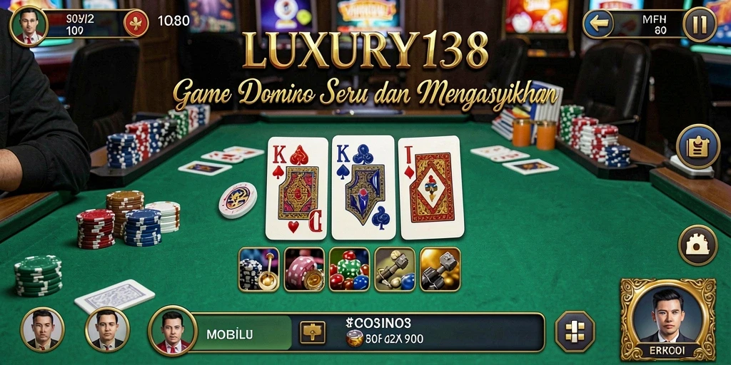 Screenshot gameplay LUXURY138 yang menampilkan keseruan bermain Domino.