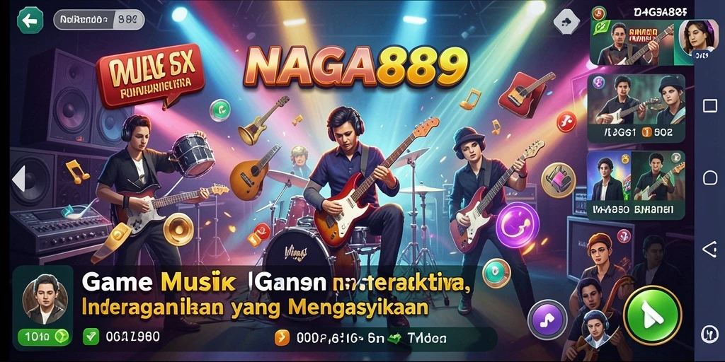 Gameplay NAGA889 menampilkan interaksi musik yang seru dan visual yang menarik.