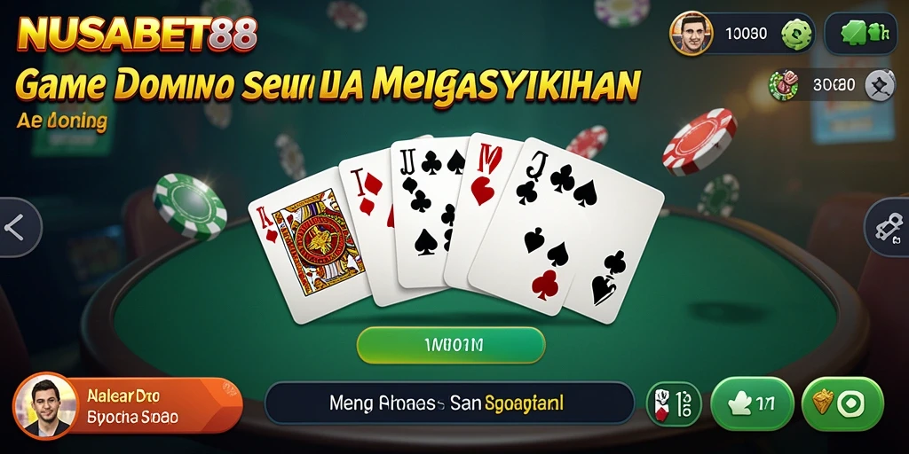 Screenshot gameplay domino yang mendebarkan di NUSABET88.