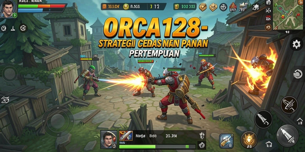 Screenshot gameplay ORCA128 dengan strategi yang intens dan menarik.