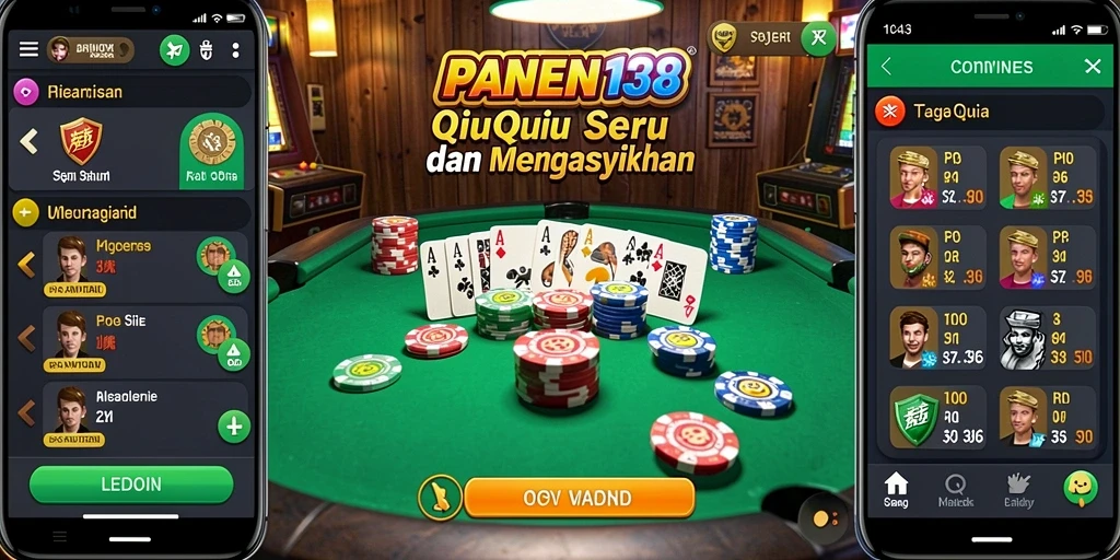 Tampilan gameplay seru dari PANEN138 saat bermain QiuQiu.