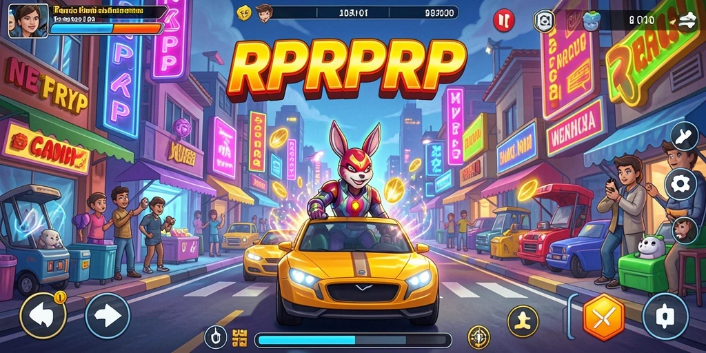 Tangkapan layar menampilkan gameplay dinamis RPRPRP saat bermain.