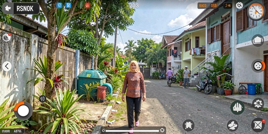 Gameplay RSNOK menampilkan interaksi sosial dan pilihan karir yang mendalam.