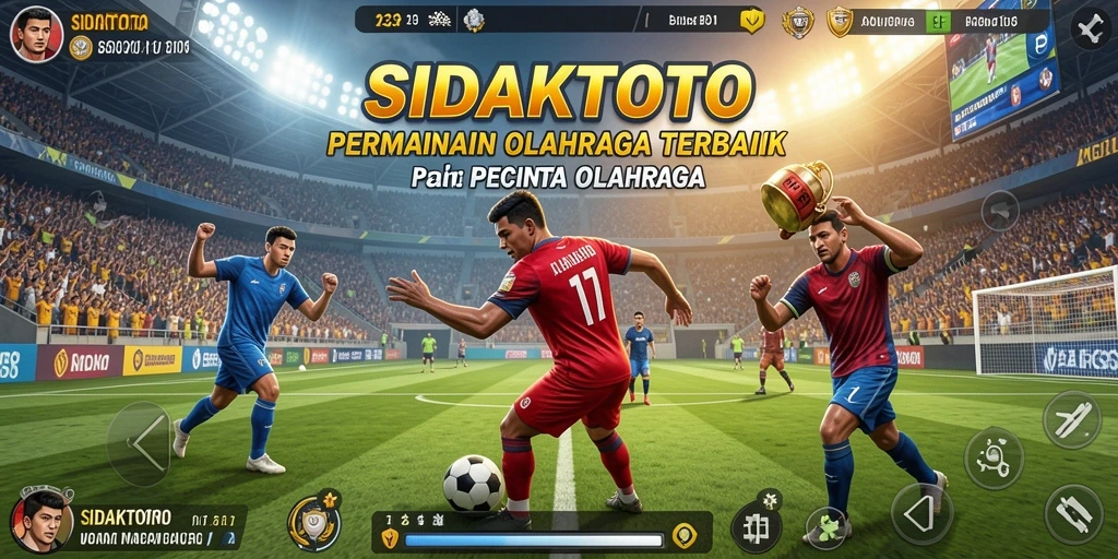 Screenshot utama SIDAKTOTO menampilkan aksi seru dalam permainan olahraga.