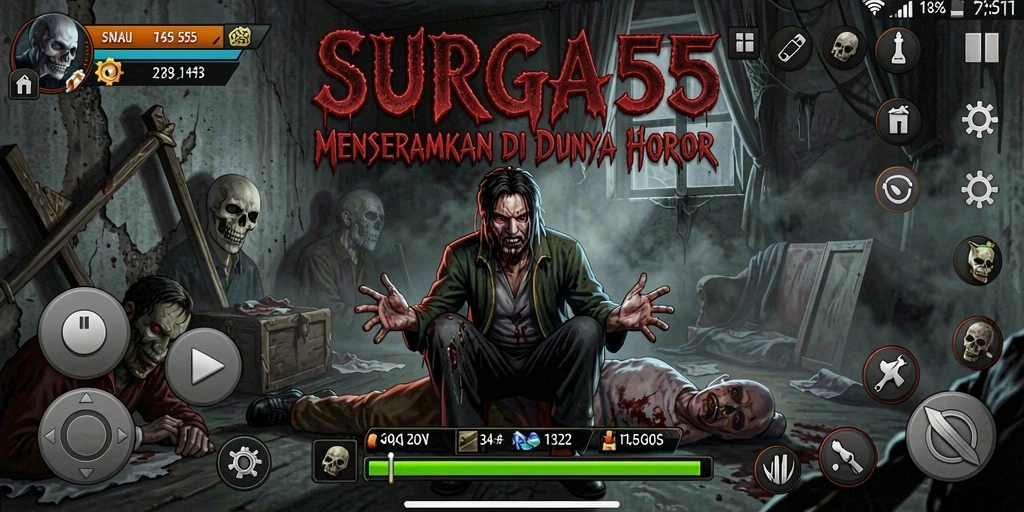 Gameplay SURGA55 yang menegangkan di dunia horor penuh teror.