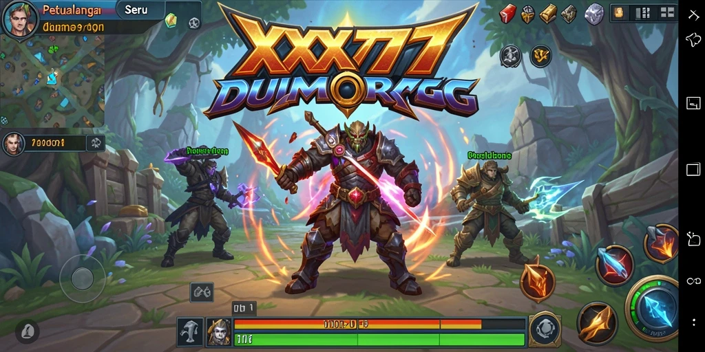 Tampilan gameplay yang menakjubkan dari XXX777 dalam petualangan MMORPG.
